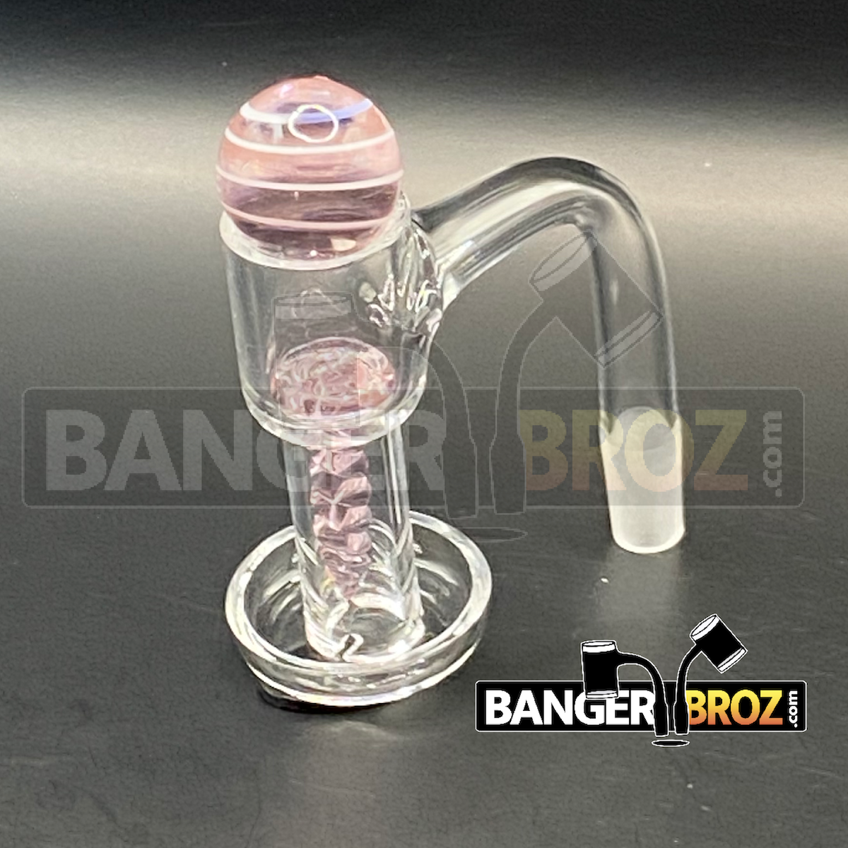 10mm Male 90 Degree Quartz Terp Slurper Screw Set (Pink)