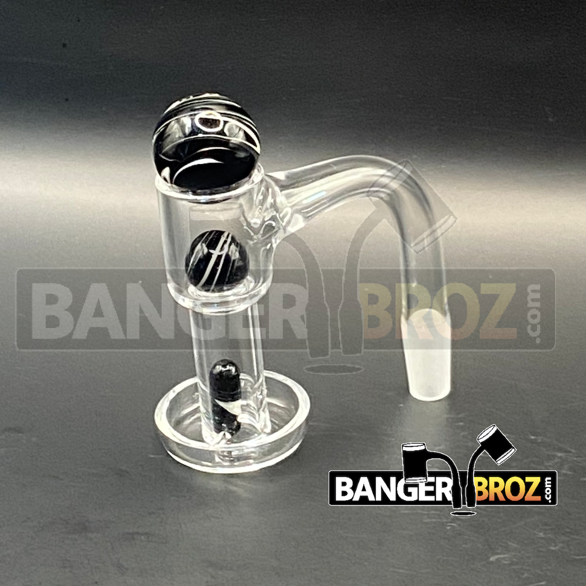10mm Male 90 Degree Quartz Terp Slurper Pillar Set (Black)