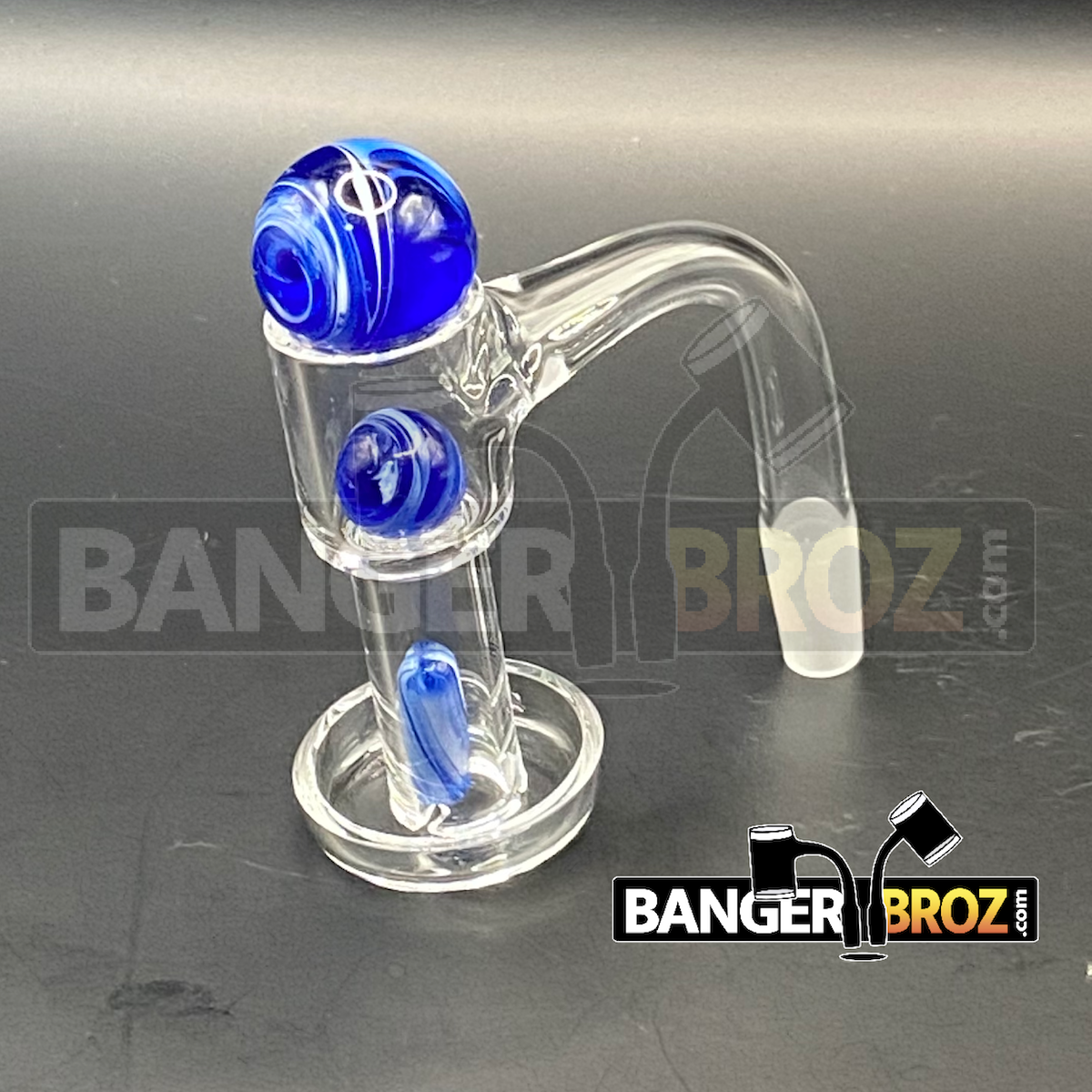 10mm Male 90 Degree Quartz Terp Slurper Pillar Set (Blue)