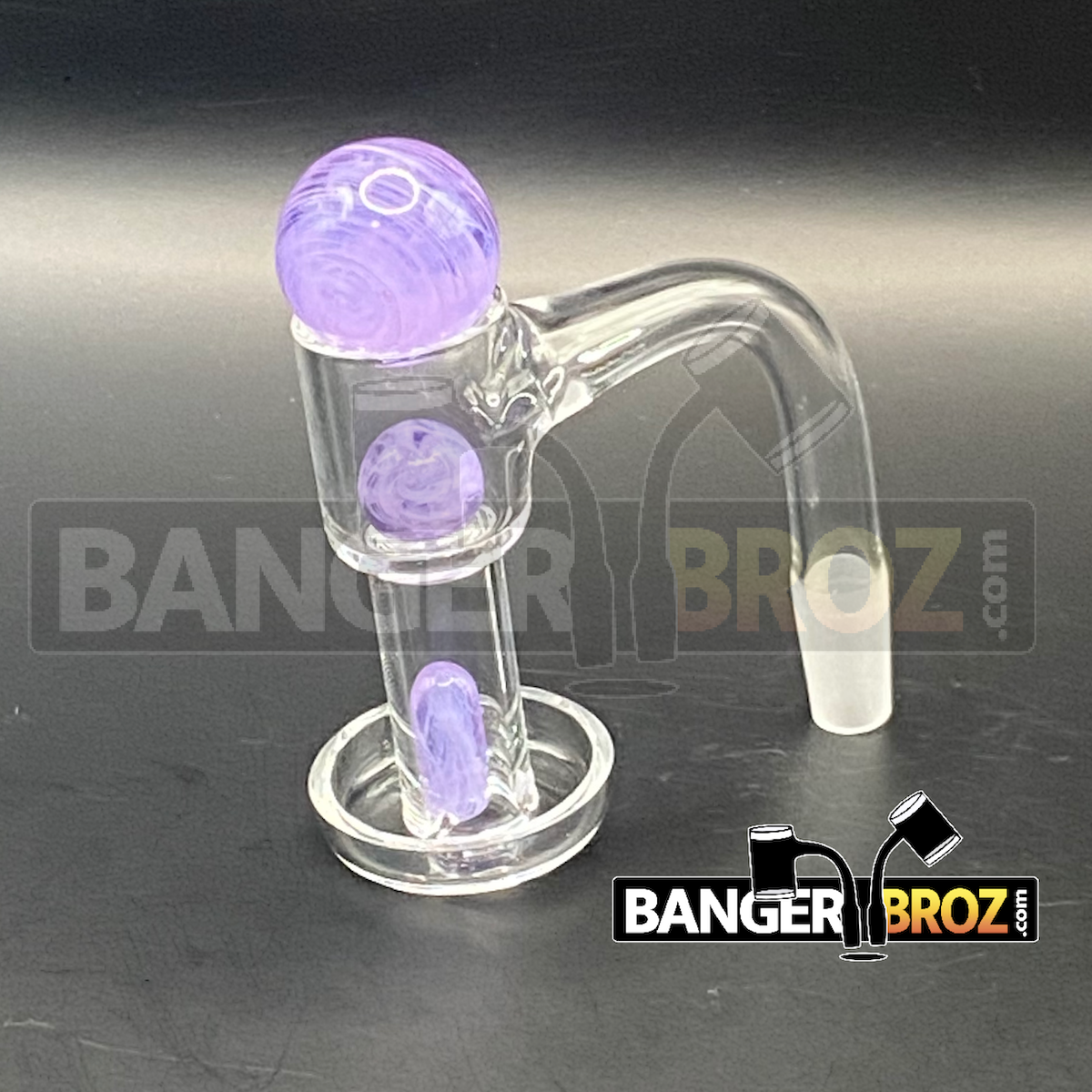 10mm Male 90 Degree Quartz Terp Slurper Pillar Set (Purple)