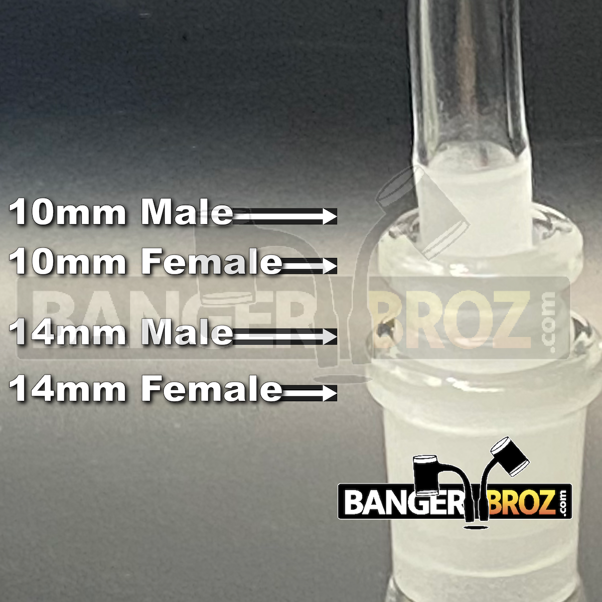 14mm Male to 10mm Female Adapter