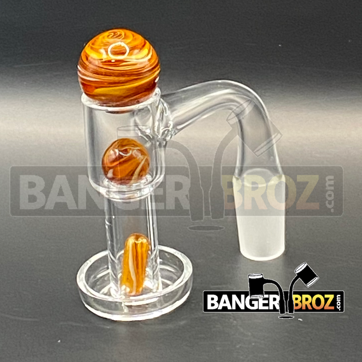14mm Male 90 Degree Quartz Terp Slurper Pillar Set (Brown)