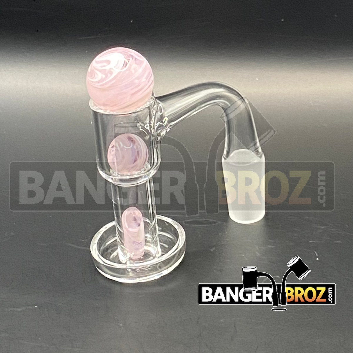 14mm Male 90 Degree Quartz Terp Slurper Pillar Set (Pink)