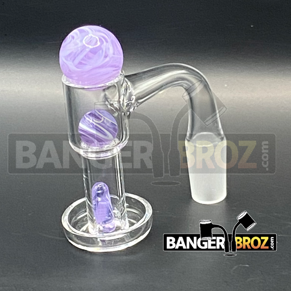 14mm Male 90 Degree Quartz Terp Slurper Pillar Set (Purple)