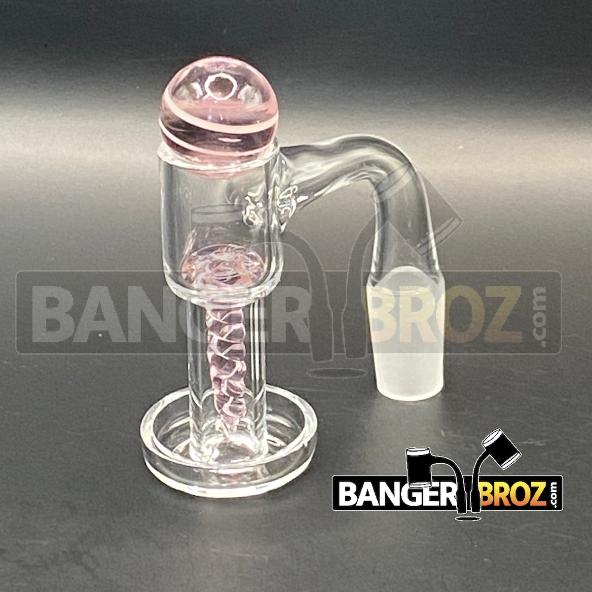 14mm Male 90 Degree Quartz Terp Slurper Screw Set (Pink)