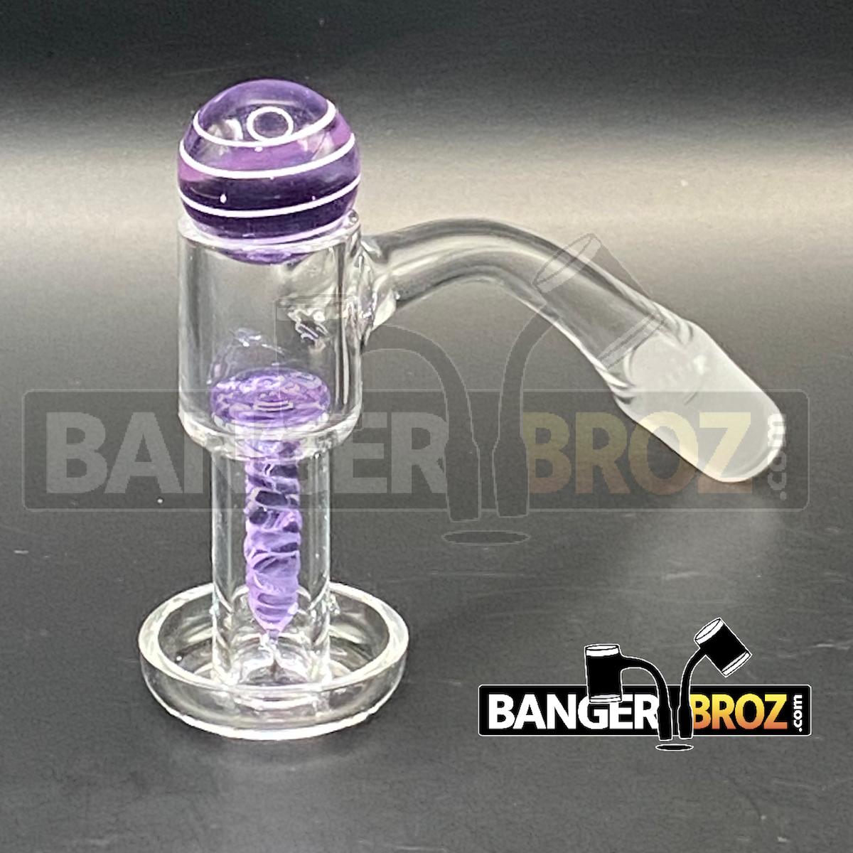 14mm Male 45 Degree Quartz Terp Slurper Screw Set (Purple)