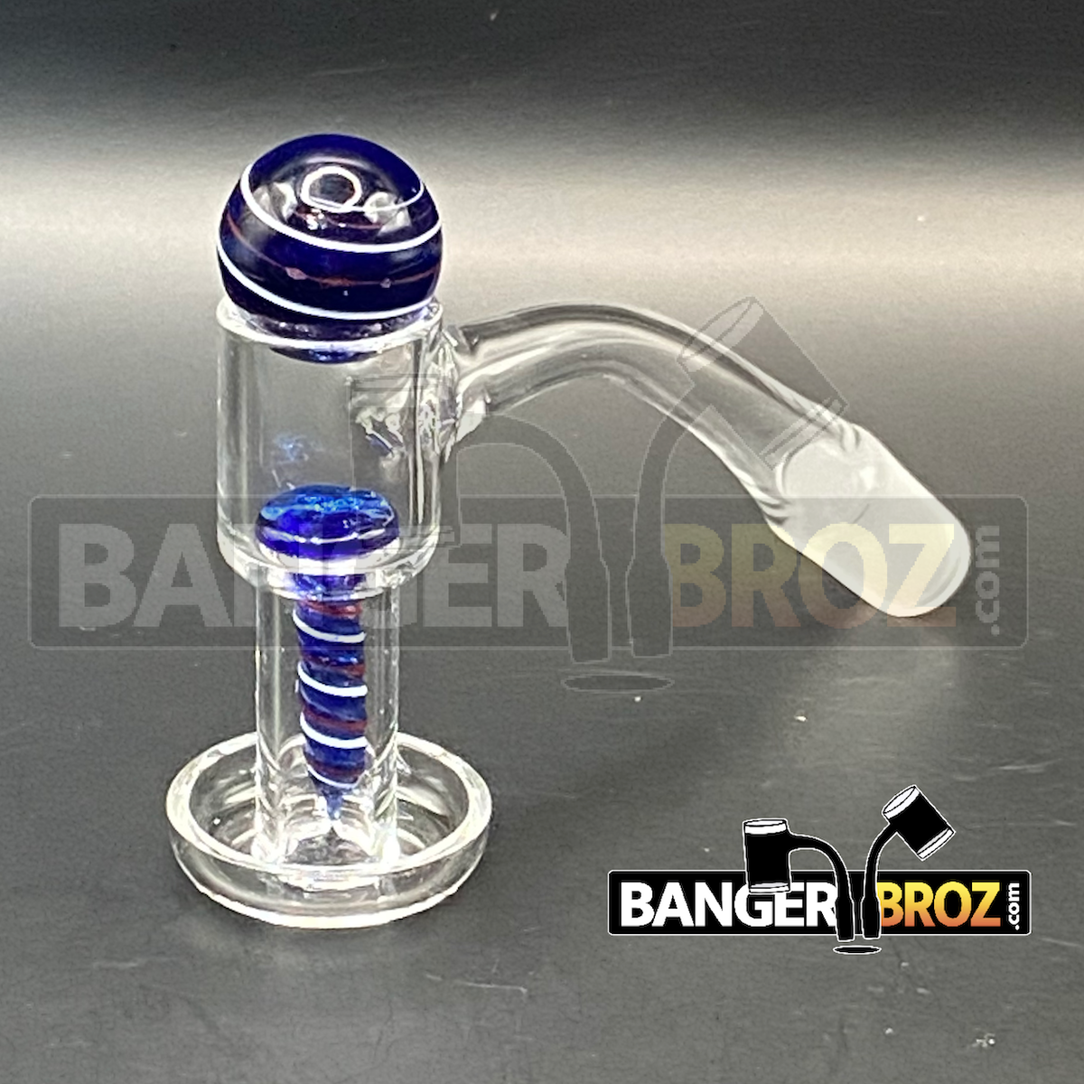 14mm Male 45 Degree Quartz Terp Slurper Screw Set (Blue)