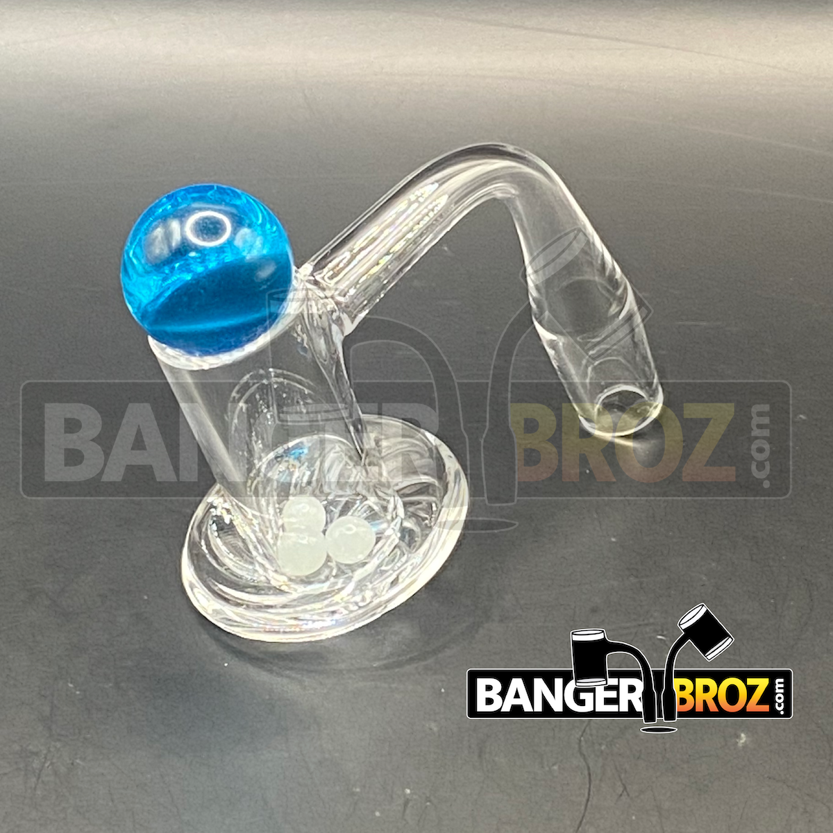 14mm Male 90 Degree Quartz Samurai Banger Set (Blue)