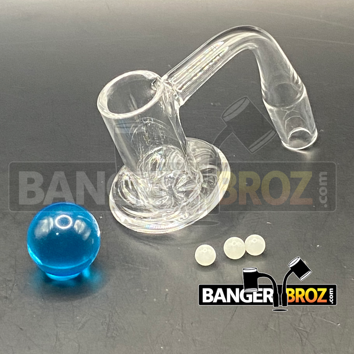 14mm Male 90 Degree Quartz Samurai Banger Set (Blue)