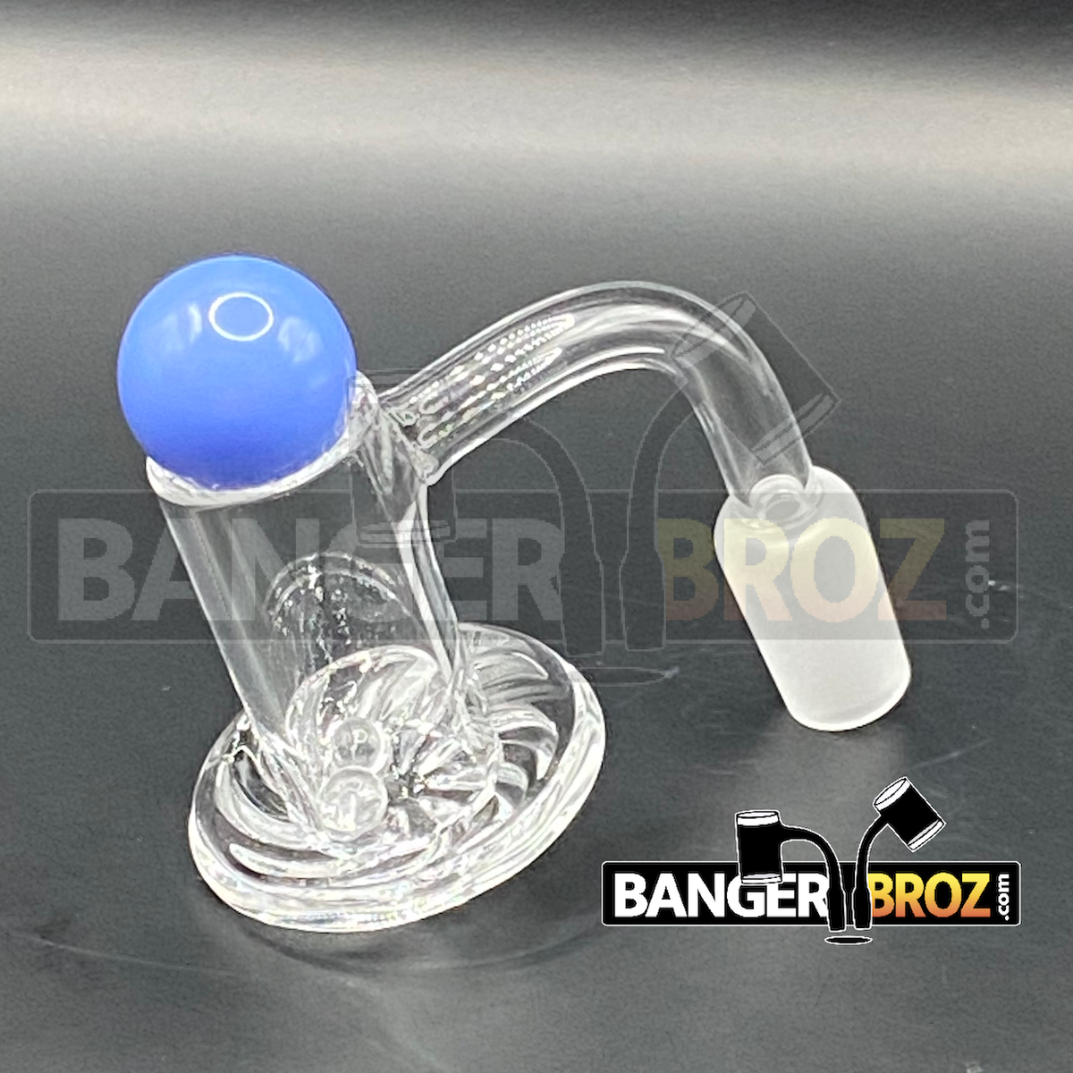 14mm Male 90 Degree Quartz Samurai Banger Set (Blue)