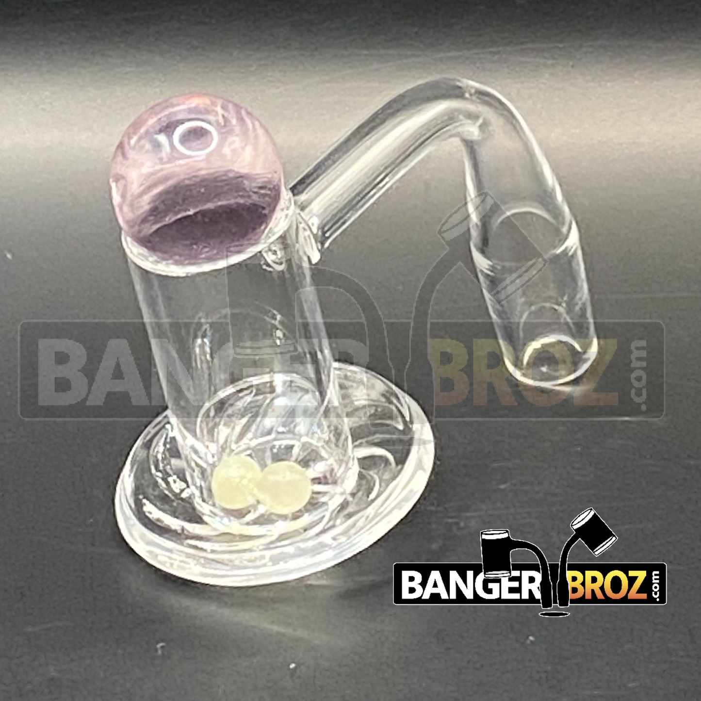 14mm Male 90 Degree Quartz Samurai Banger Set (Pink.2)