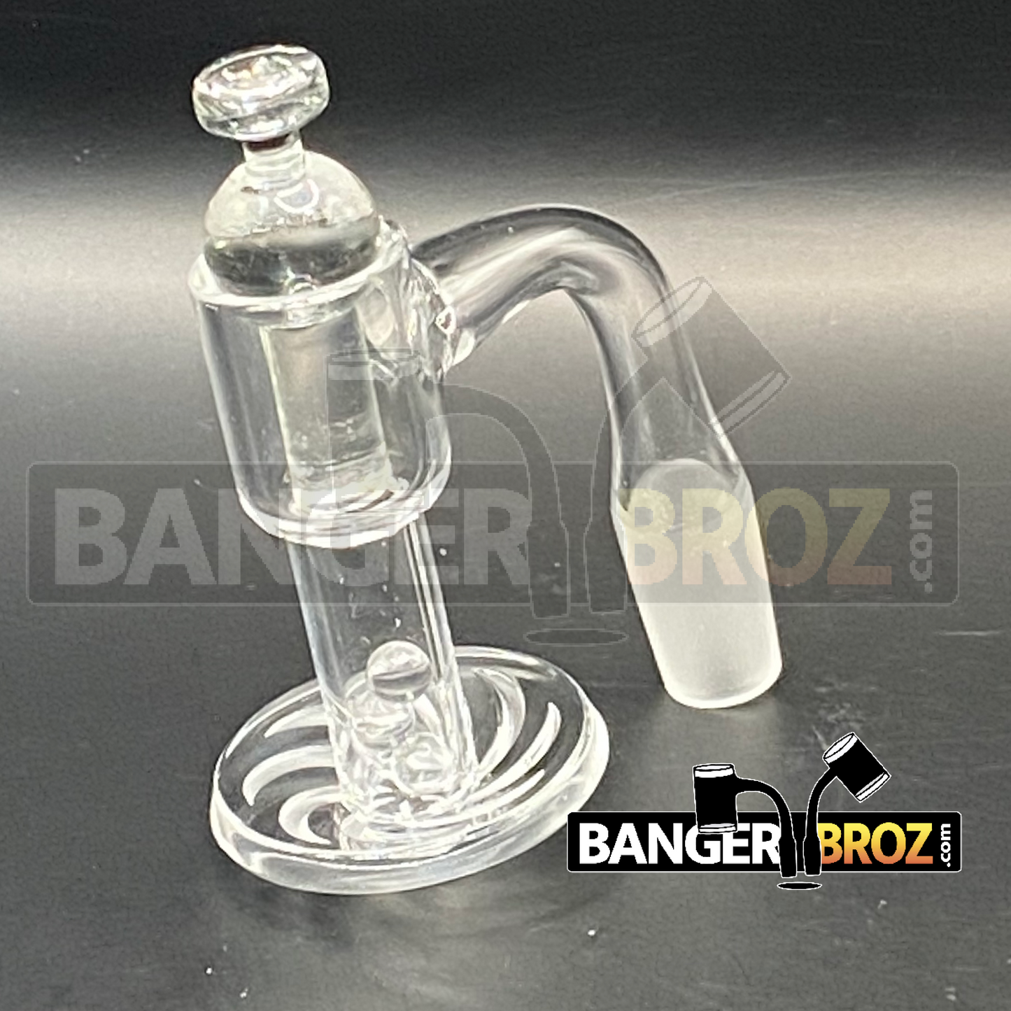 14mm Male 90 Degree Quartz Channeled Terp Slurper Banger (Beads)