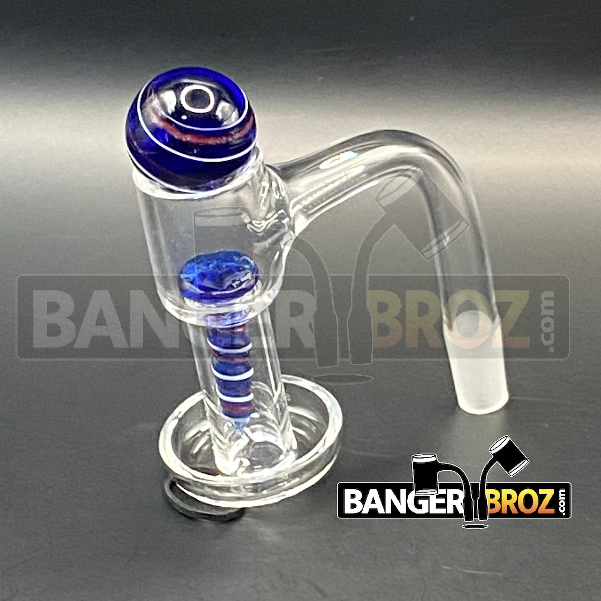 10mm Male 90 Degree Quartz Terp Slurper Screw Set (Blue)