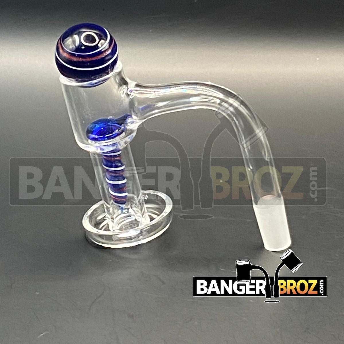 10mm Male 90 Degree Quartz Terp Slurper Screw Set (Blue)