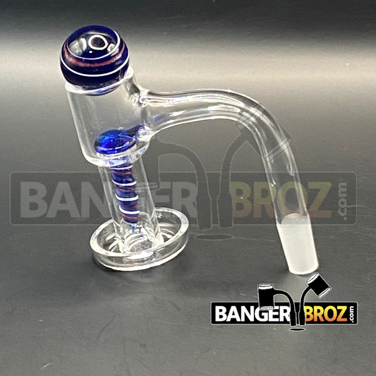 10mm Male 90 Degree Quartz Terp Slurper Screw Set (Blue)