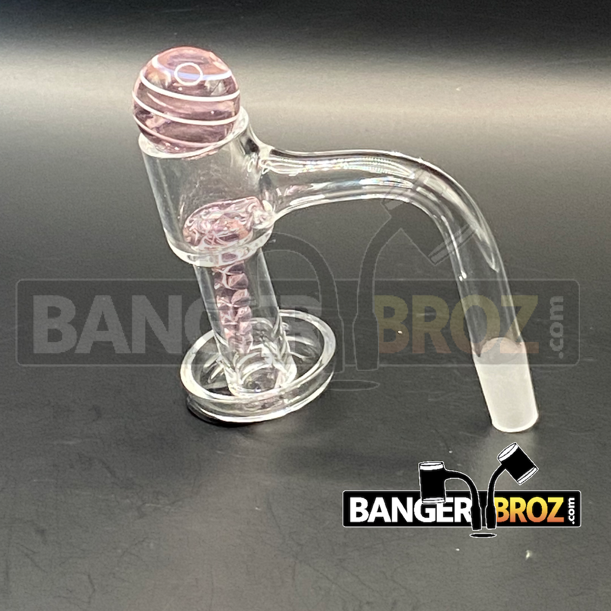 10mm Male 90 Degree Quartz Terp Slurper Screw Set (Pink)