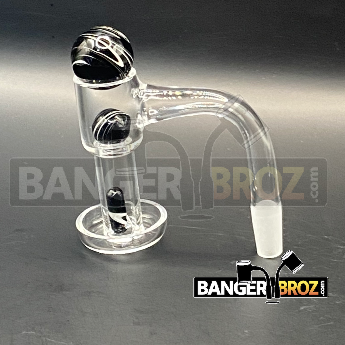 10mm Male 90 Degree Quartz Terp Slurper Pillar Set (Black)