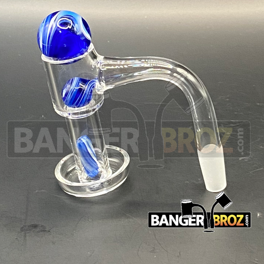 10mm Male 90 Degree Quartz Terp Slurper Pillar Set (Blue)