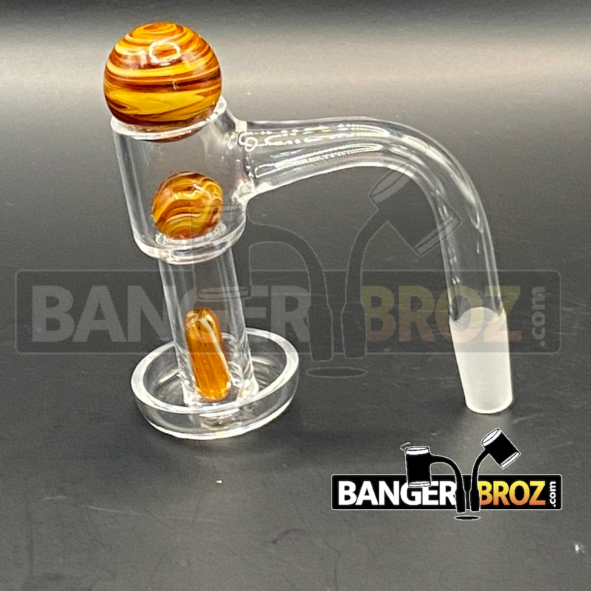 10mm Male 90 Degree Quartz Terp Slurper Pillar Set (Brown)