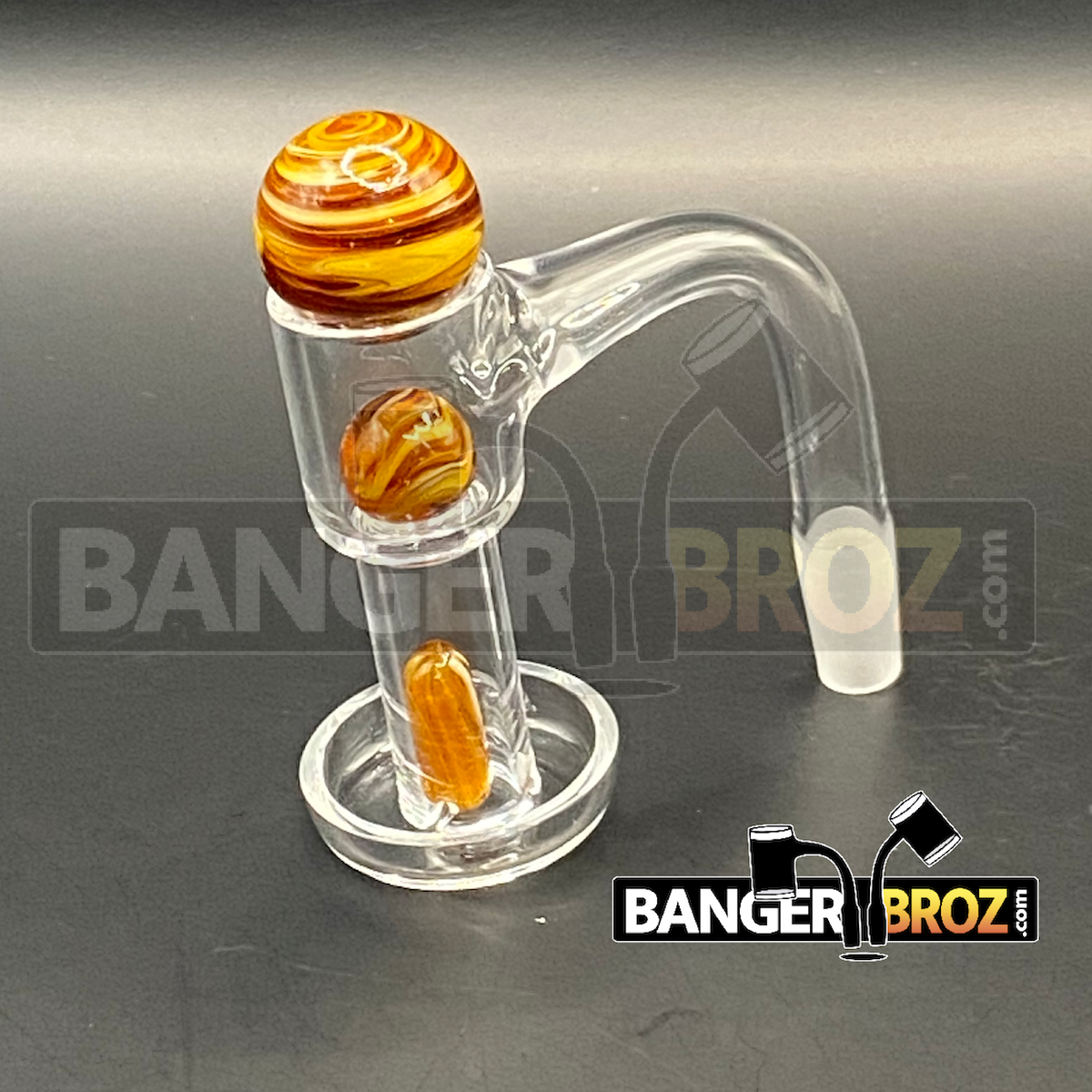 10mm Male 90 Degree Quartz Terp Slurper Pillar Set (Brown)