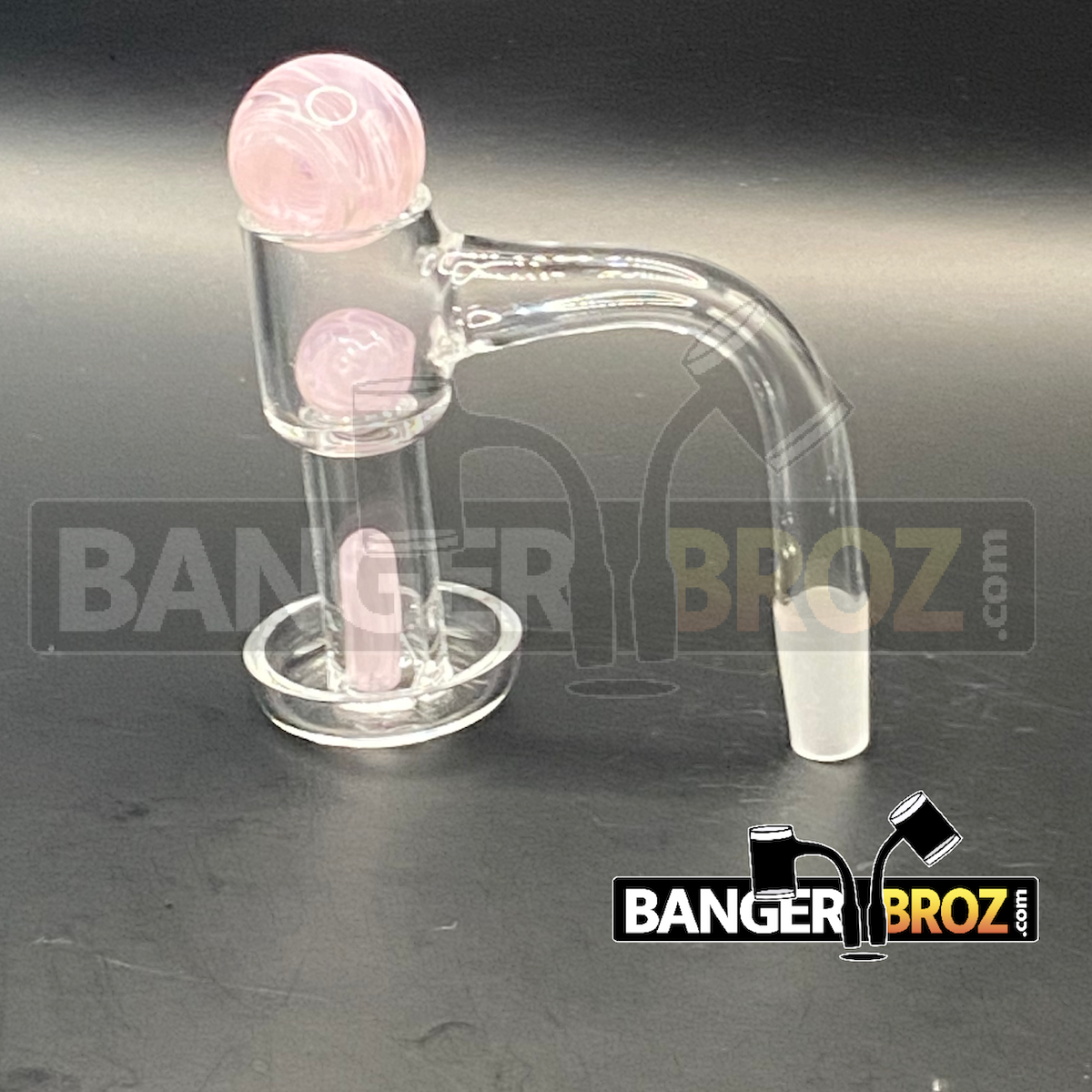10mm Male 90 Degree Quartz Terp Slurper Pillar Set (Pink)