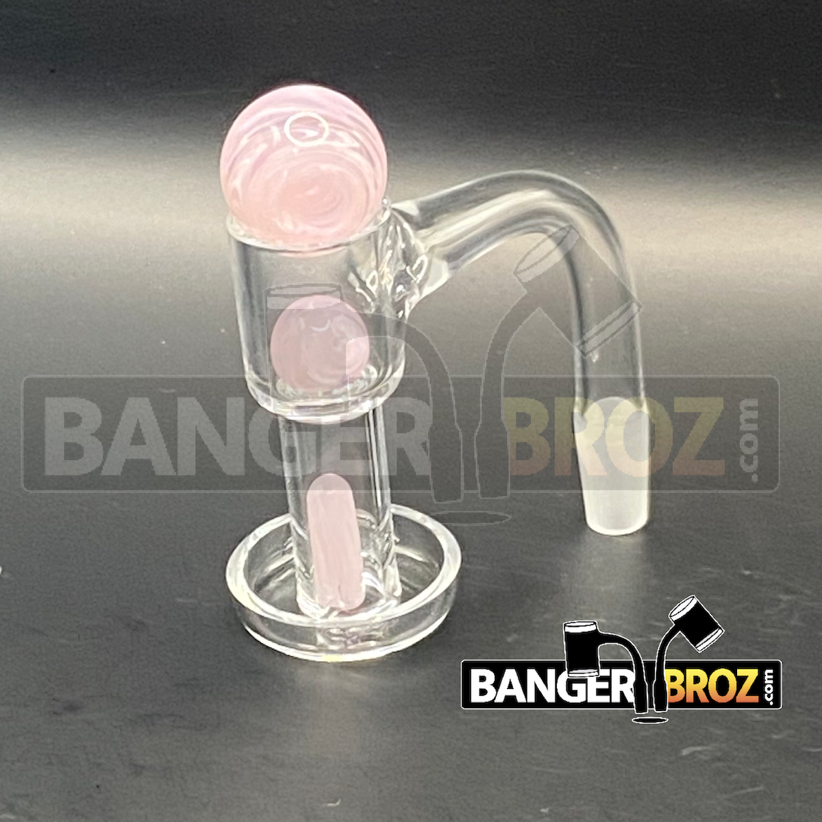 10mm Male 90 Degree Quartz Terp Slurper Pillar Set (Pink)