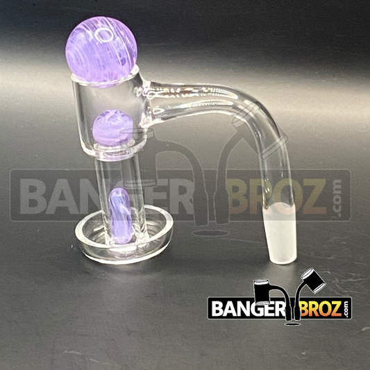 10mm Male 90 Degree Quartz Terp Slurper Pillar Set (Purple)