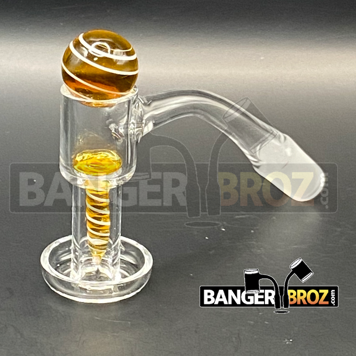 14mm Male 45 Degree Quartz Terp Slurper Screw Set (Yellow)