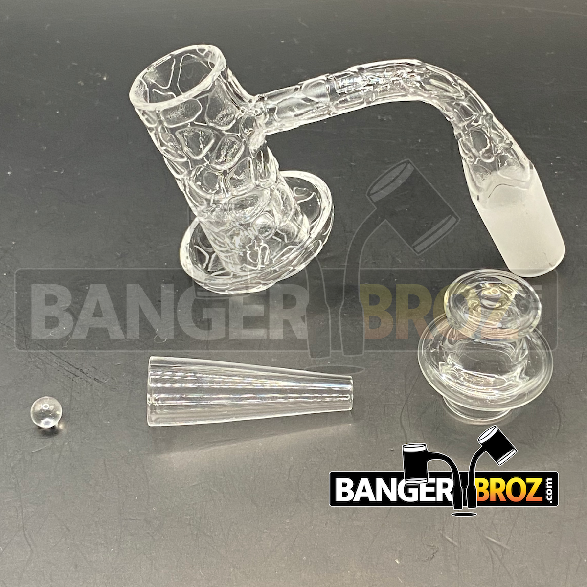 14mm Male 90 Degree Laser Etched Slurper / Charmer Set