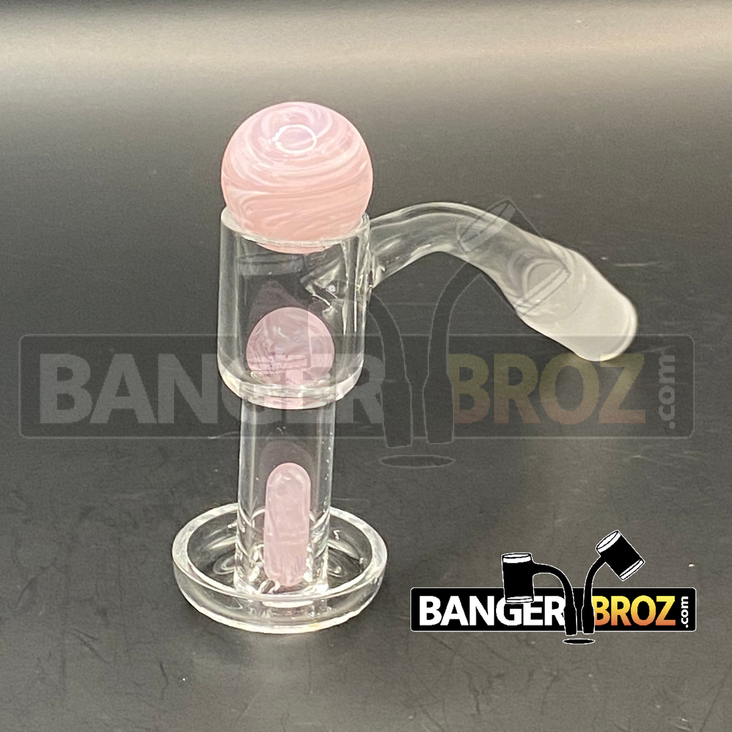 14mm Male 45 Degree Quartz Terp Slurper Pillar Set (Pink)