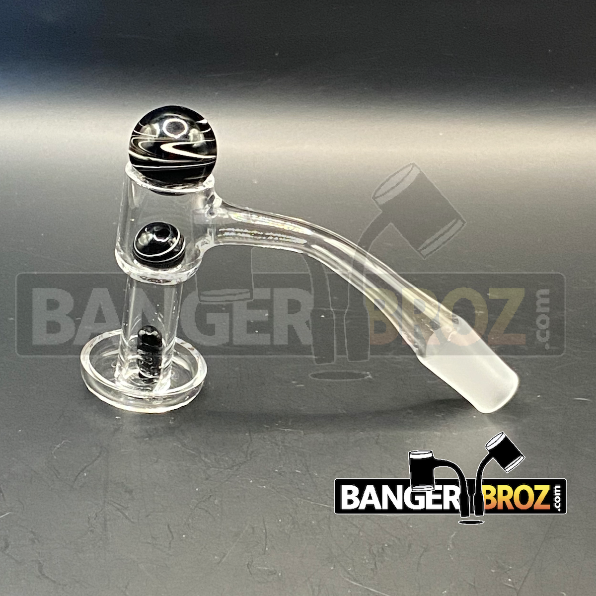 14mm Male 45 Degree Quartz Terp Slurper Pillar Set (Black)