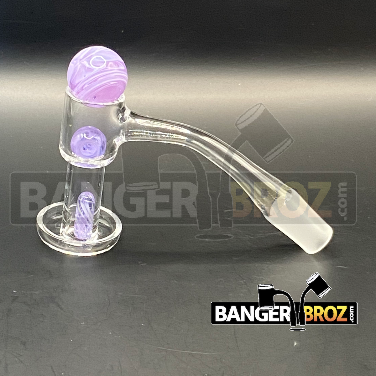 14mm Male 45 Degree Quartz Terp Slurper Pillar Set (Purple)