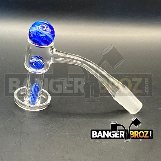 14mm Male 45 Degree Quartz Terp Slurper Pillar Set (Blue)