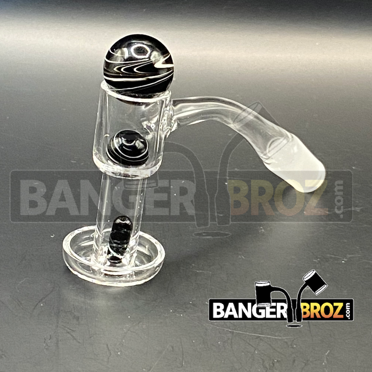 14mm Male 45 Degree Quartz Terp Slurper Pillar Set (Black)