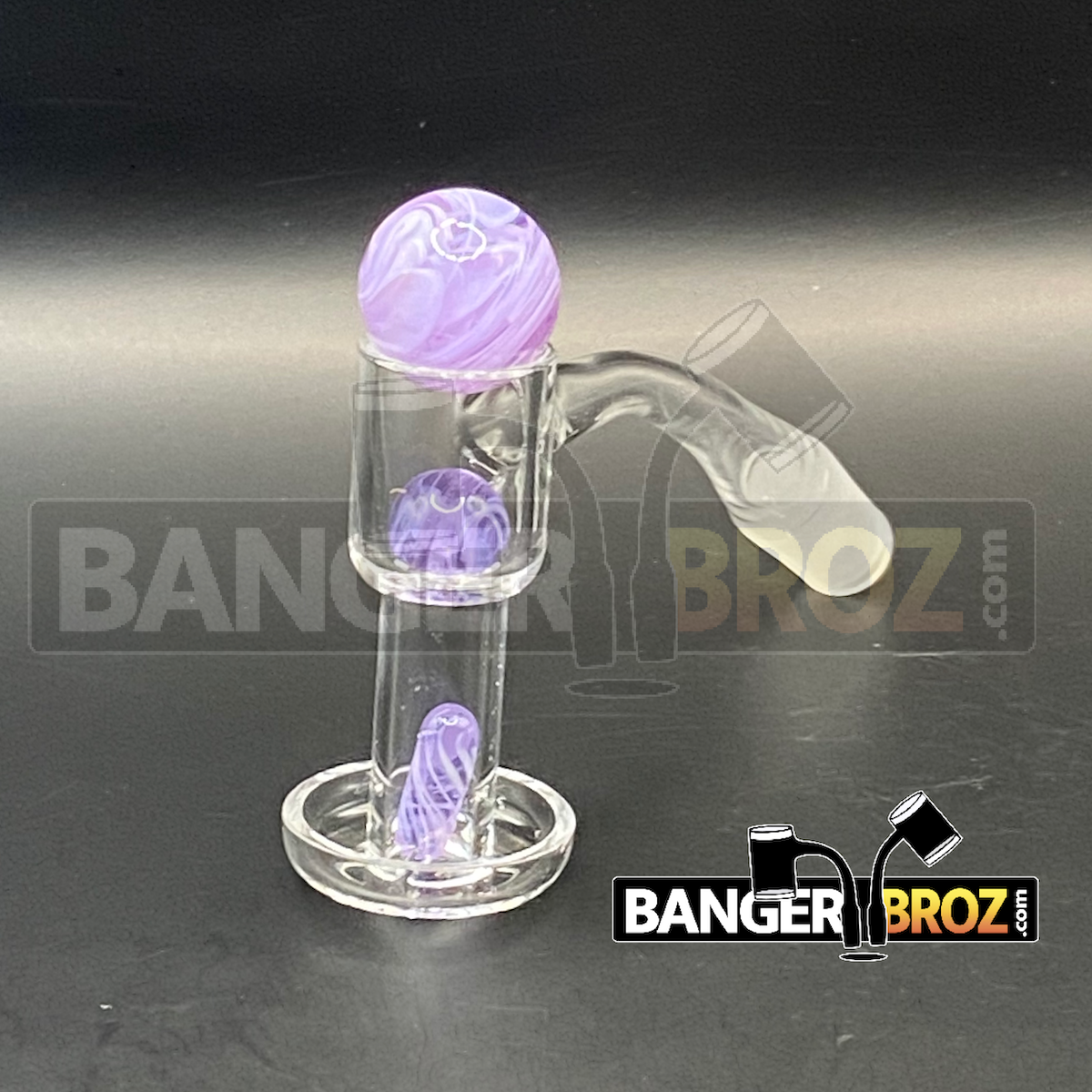 14mm Male 45 Degree Quartz Terp Slurper Pillar Set (Purple)
