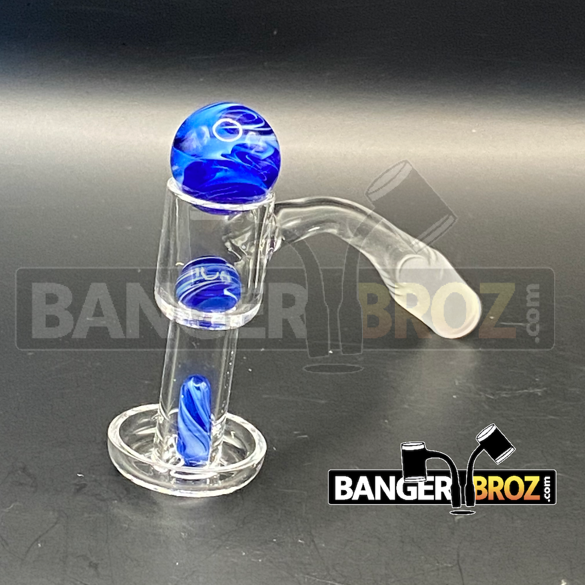 14mm Male 45 Degree Quartz Terp Slurper Pillar Set (Blue)