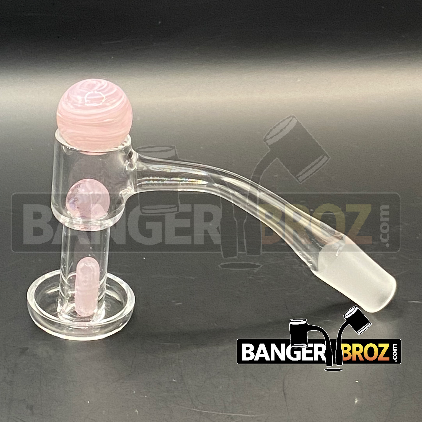14mm Male 45 Degree Quartz Terp Slurper Pillar Set (Pink)