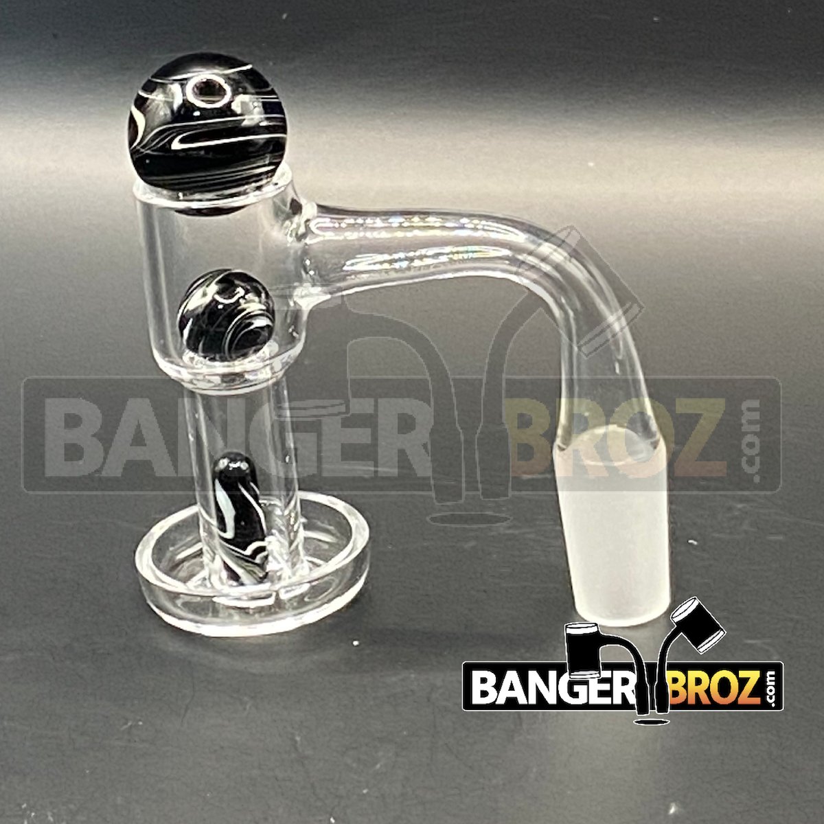 14mm Male 90 Degree Quartz Terp Slurper Pillar Set (Black)