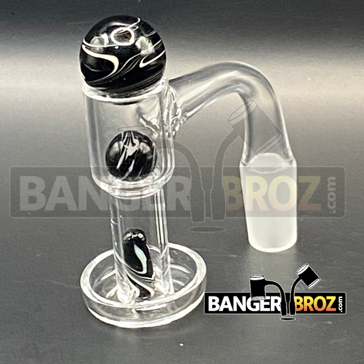 14mm Male 90 Degree Quartz Terp Slurper Pillar Set (Black)