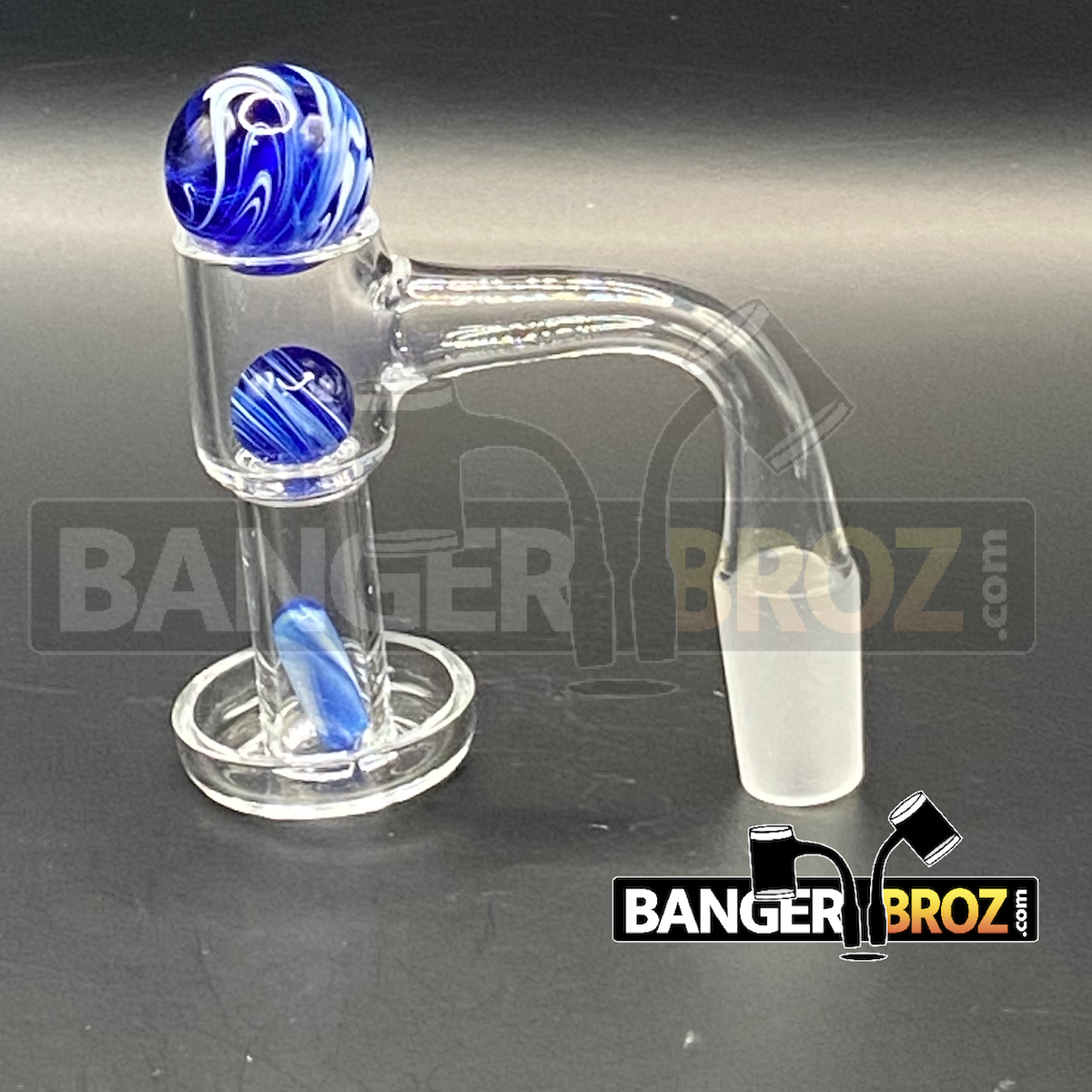 14mm Male 90 Degree Quartz Terp Slurper Pillar Set (Blue)