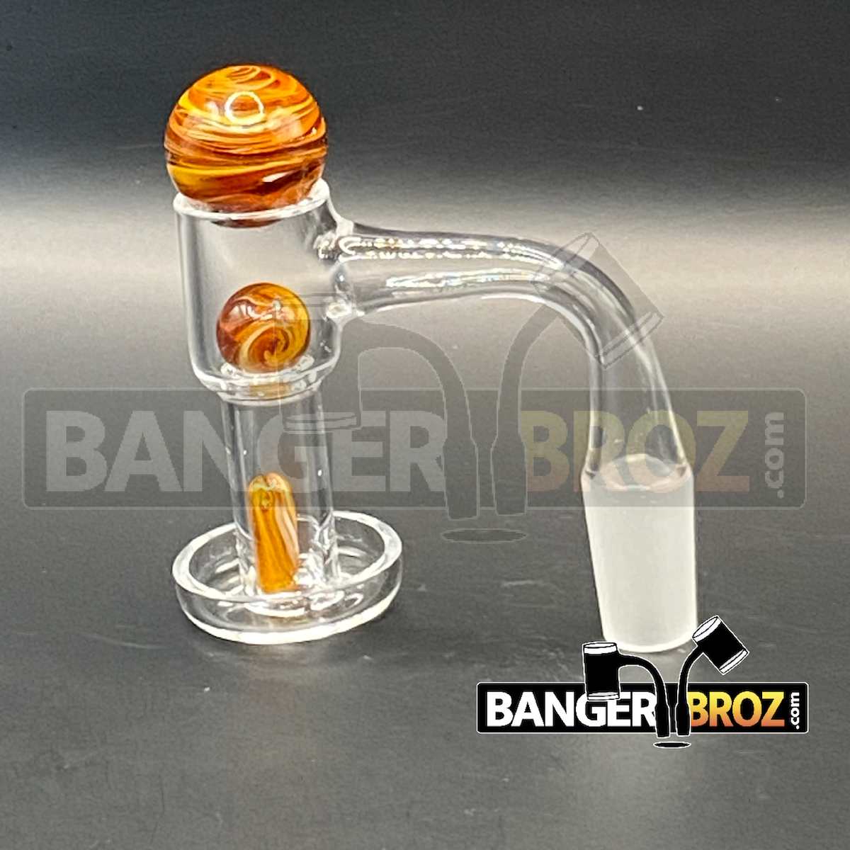 14mm Male 90 Degree Quartz Terp Slurper Pillar Set (Brown)