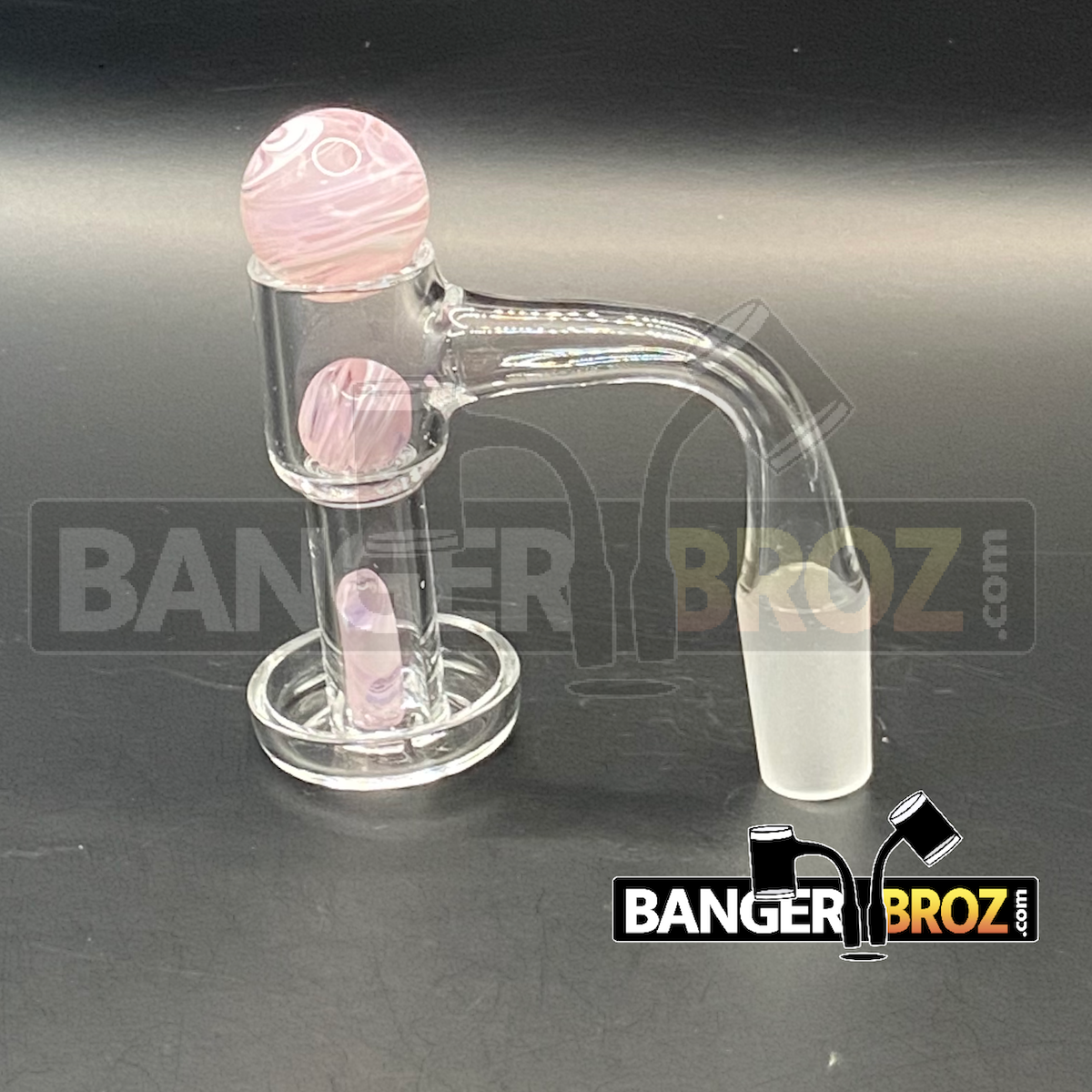 14mm Male 90 Degree Quartz Terp Slurper Pillar Set (Pink)