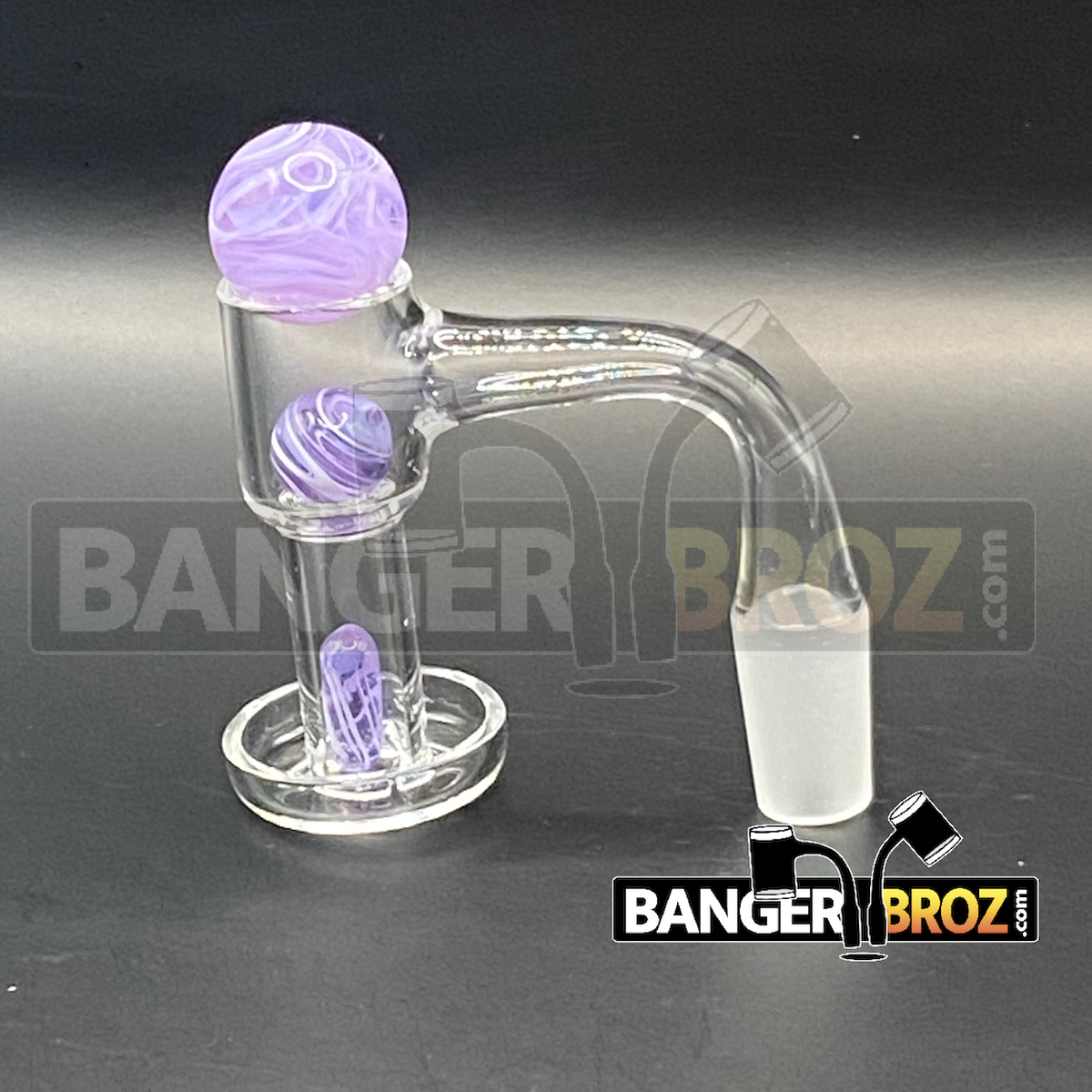 14mm Male 90 Degree Quartz Terp Slurper Pillar Set (Purple)
