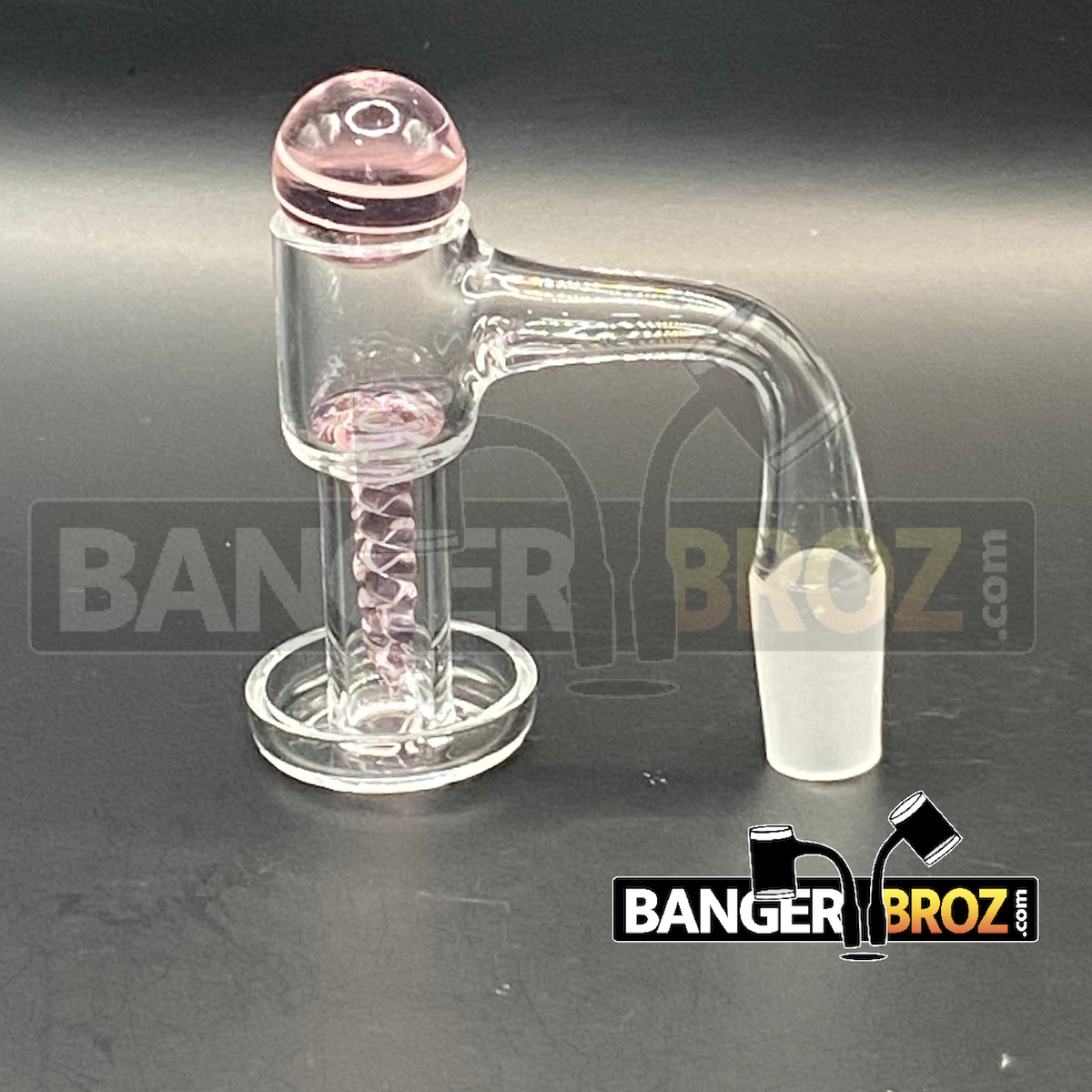 14mm Male 90 Degree Quartz Terp Slurper Screw Set (Pink)