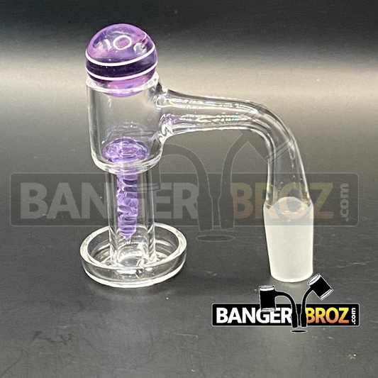 14mm Male 90 Degree Terp Slurper Screw Set (Purple)