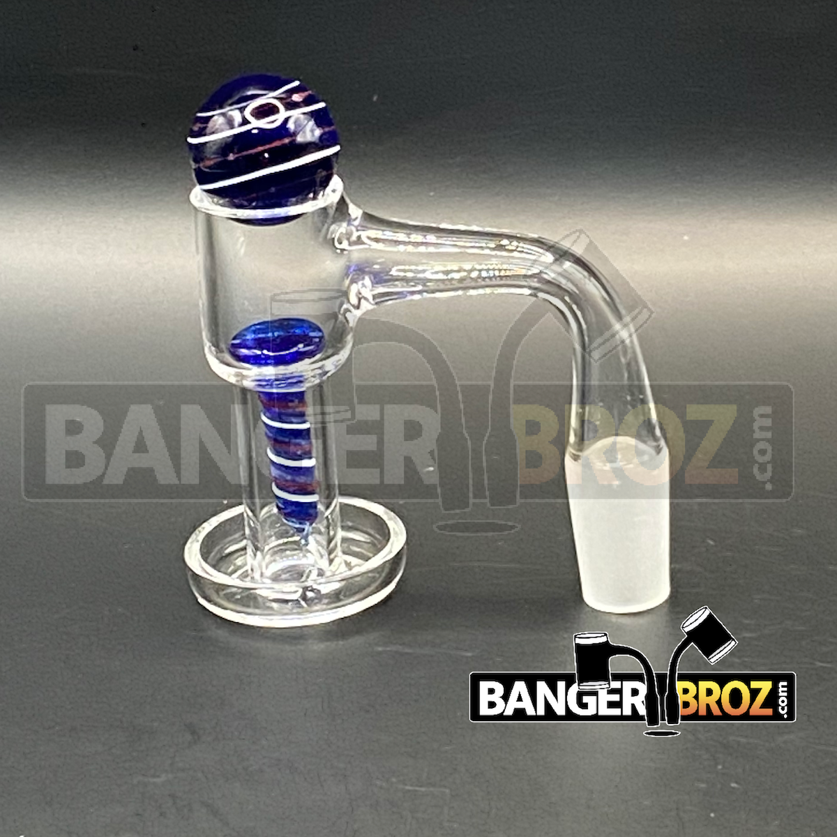 14mm Male 90 Degree Quartz Terp Slurper Screw Set (Blue)