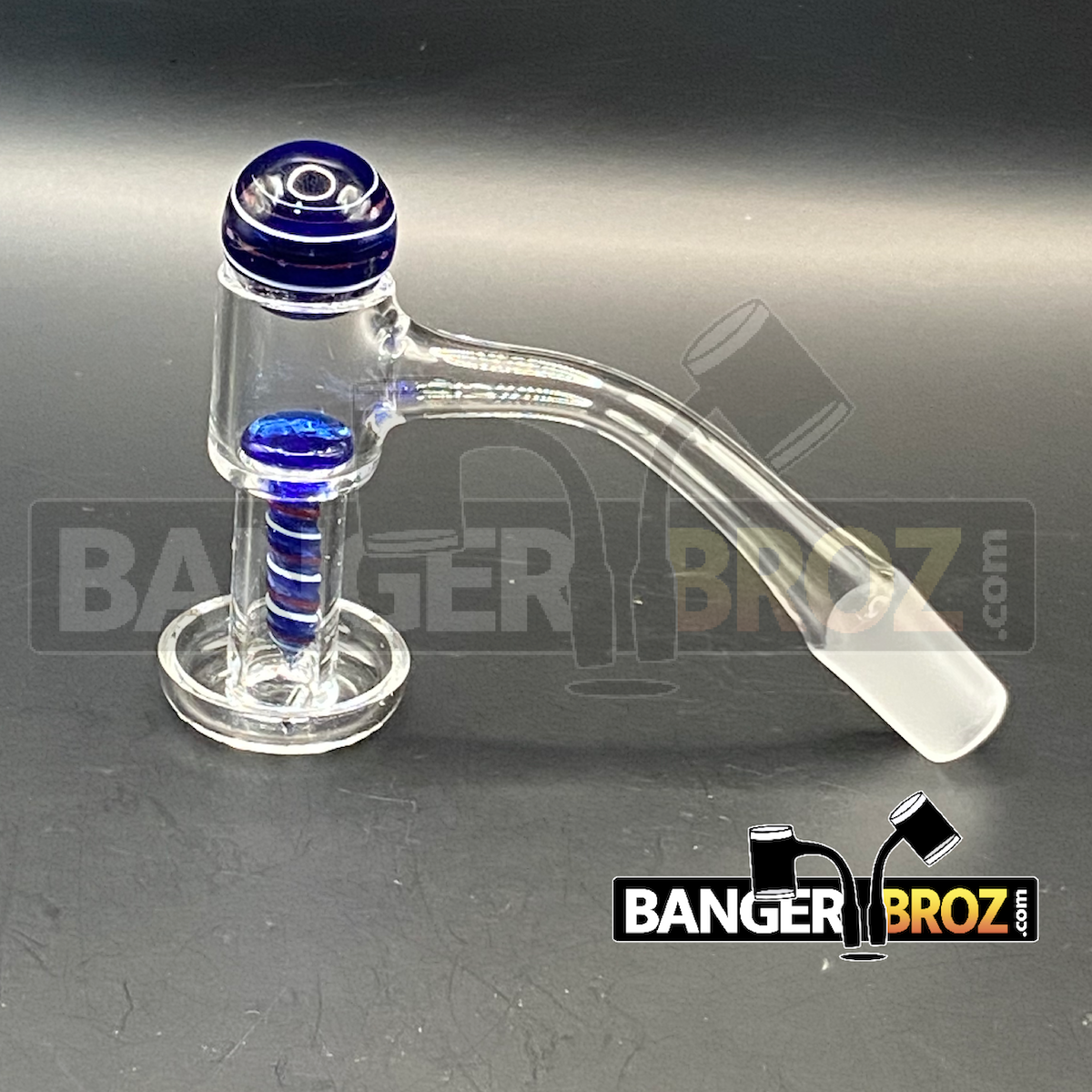 14mm Male 45 Degree Quartz Terp Slurper Screw Set (Blue)