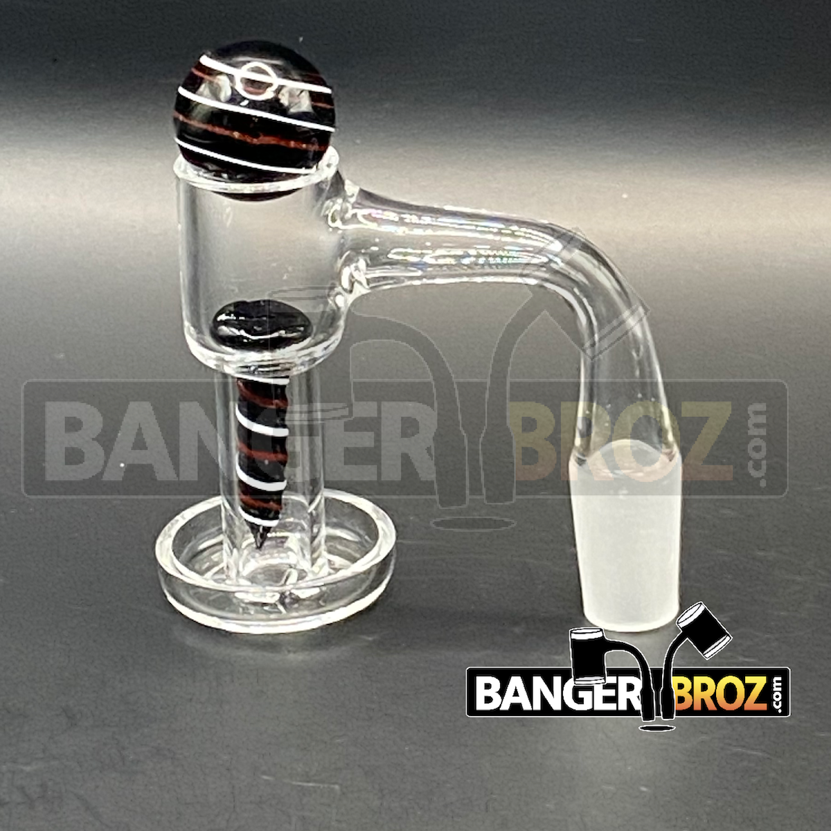 14mm Male 90 Degree Quartz Terp Slurper Screw Set (Black)