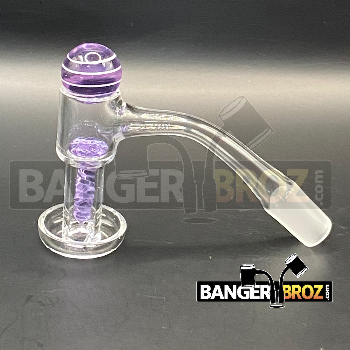 14mm Male 45 Degree Quartz Terp Slurper Screw Set (Purple)