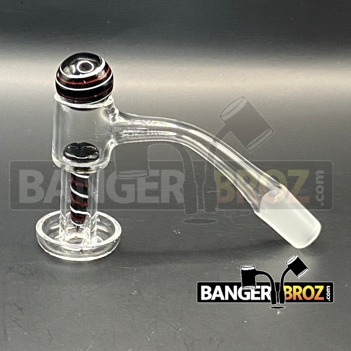 14mm Male 45 Degree Quartz Terp Slurper Screw Set (Black)